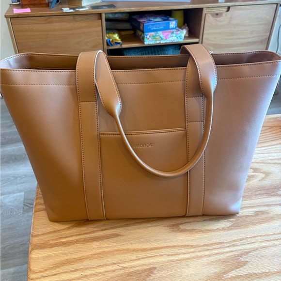 NWOT Monos Metro Tote, Saddle Tan - Picture 9 of 12